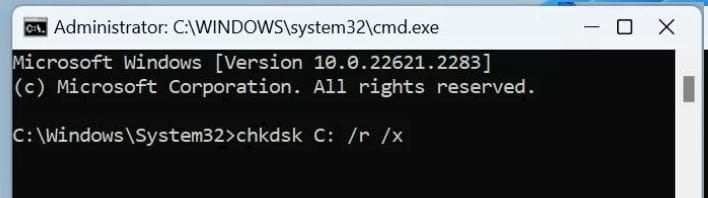 chkdsk cmd