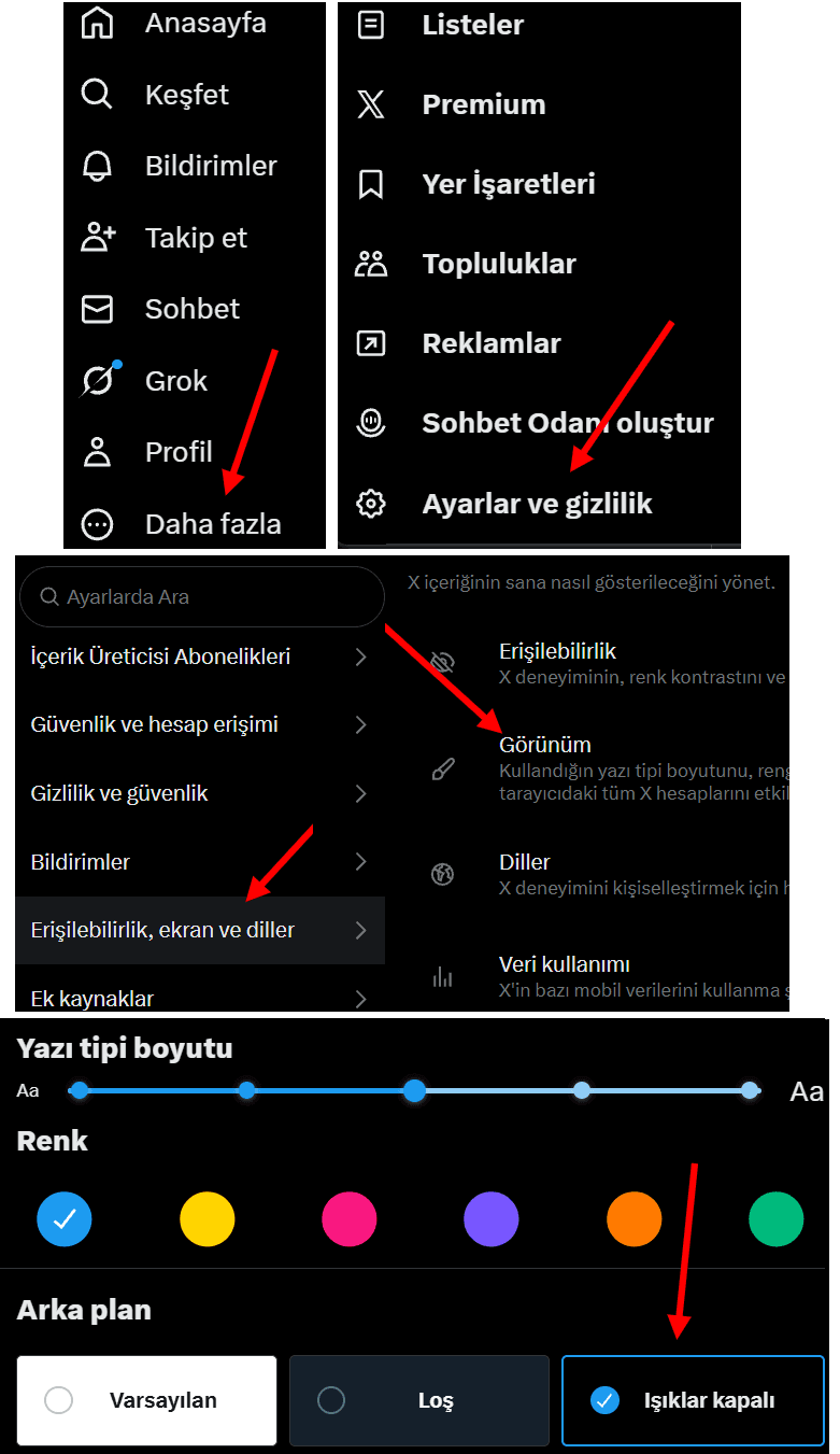 Masaustu Web Tarayicida Gece Modu Kullanma