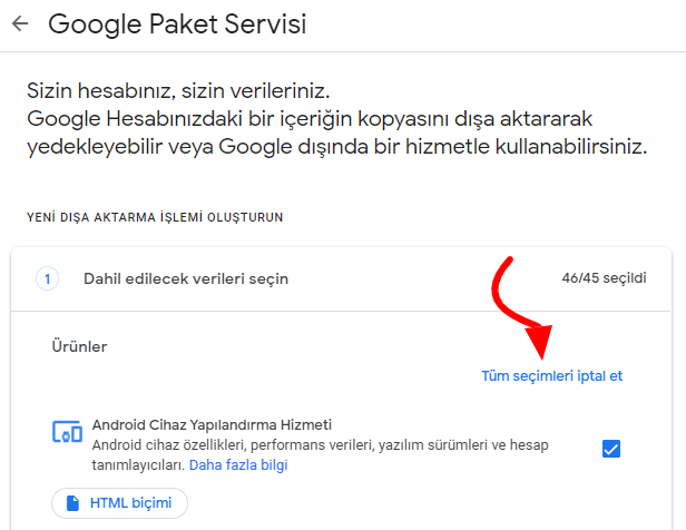Gmail Depolama Alanı Nasıl Boşaltılır? 2 Google Takeout