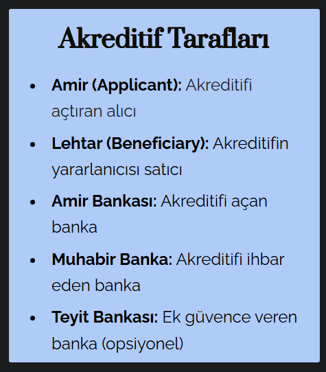 Gayri Nakdi Kredi Nedir? Detaylı Rehber 2 akreditif taraflari 1