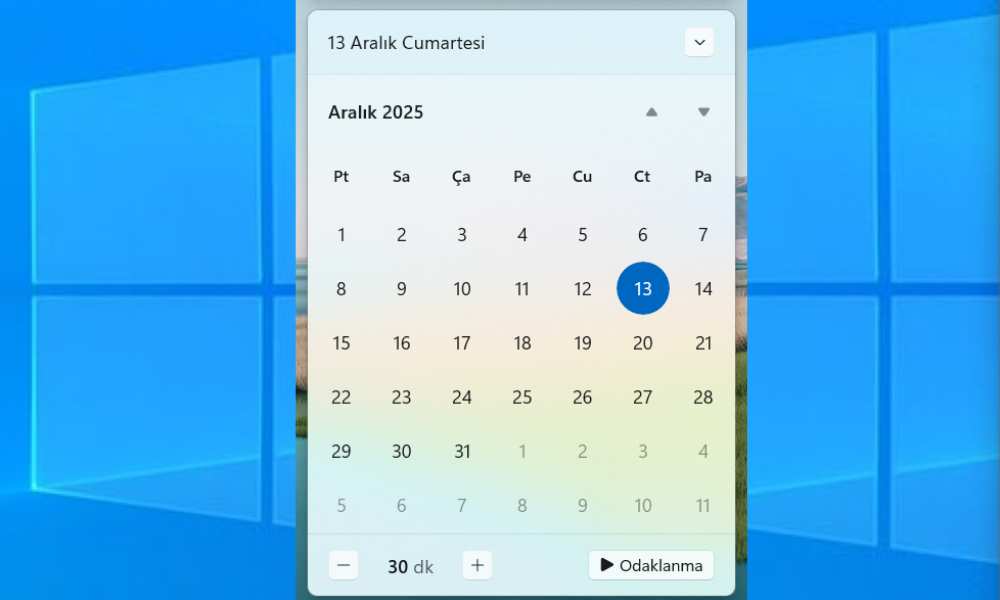 Windows 11 Tarih ve Saat Ayarları