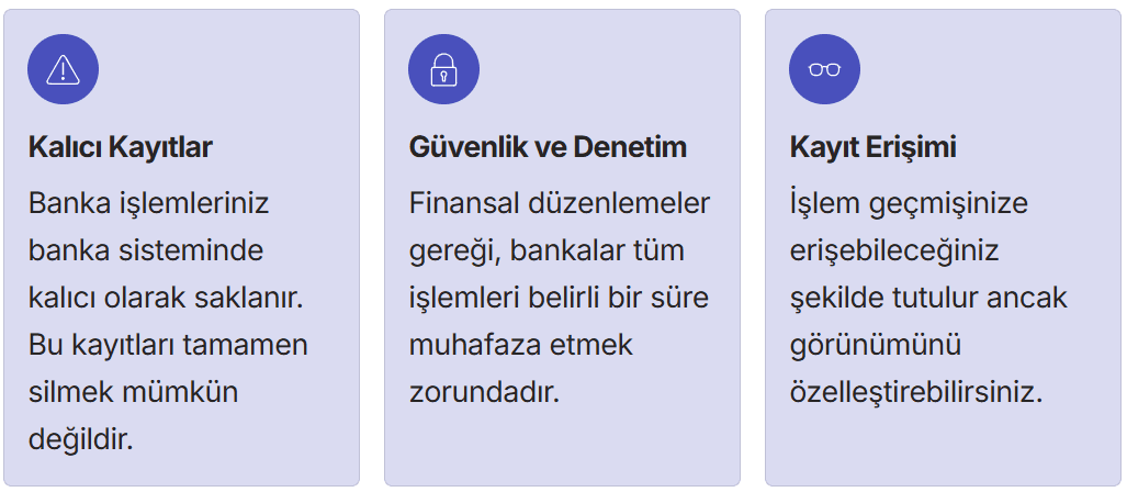 Banka Hesap Hareketleri Nasıl Silinir? Silinir Mi? 1 Banka Hesap Hareketleri Neden Silinemez