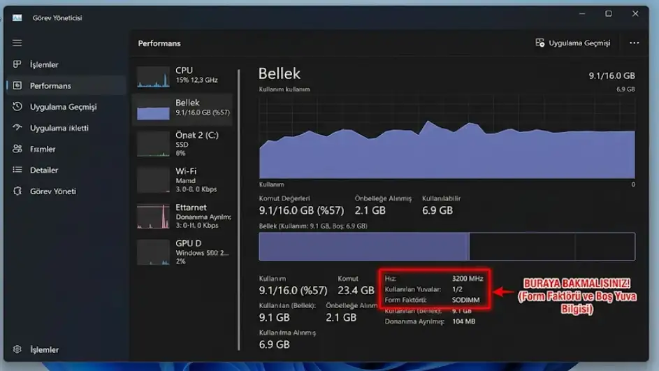 Laptop RAM Yükseltme