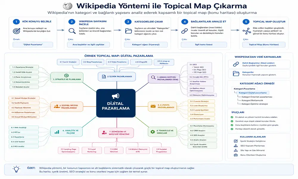 Wikipedia Yontemi ile Topical Map Cikarma