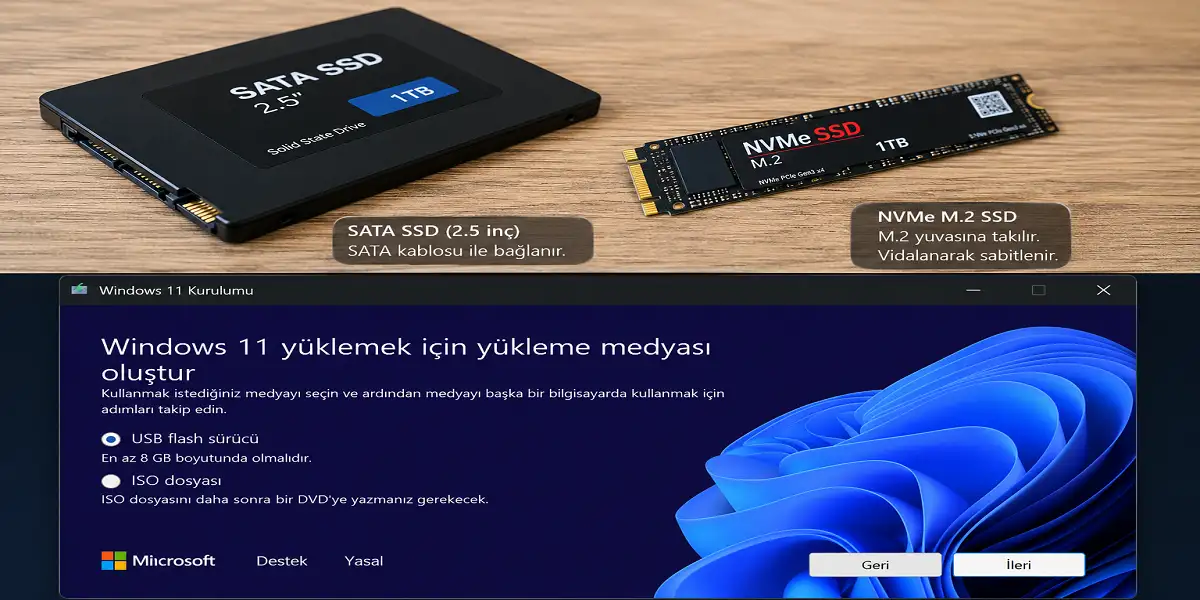 SSD'ye Windows Nasıl Kurulur? Adım Adım Kurulum Rehberi 1 SSD'ye Windows Nasıl Kurulur