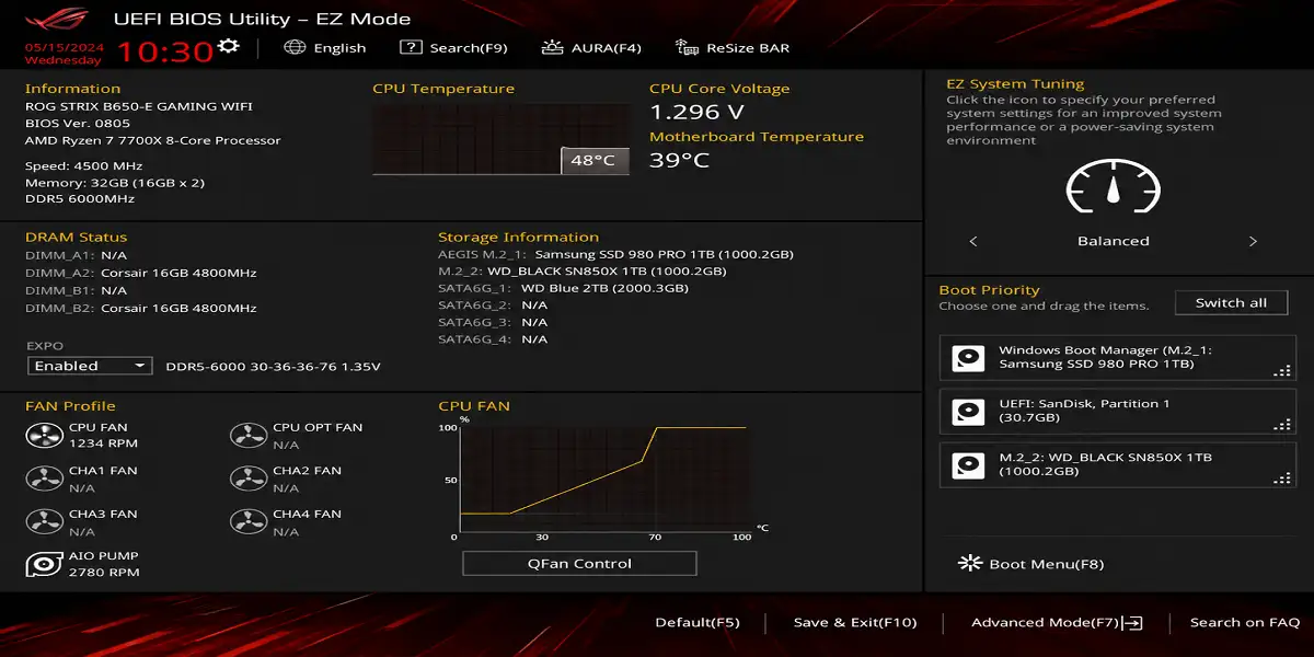 BIOS Ayarları ile Performans Optimizasyonu Rehberi 1 Modern anakart UEFI BIOS ayarları arayüzü ekranı