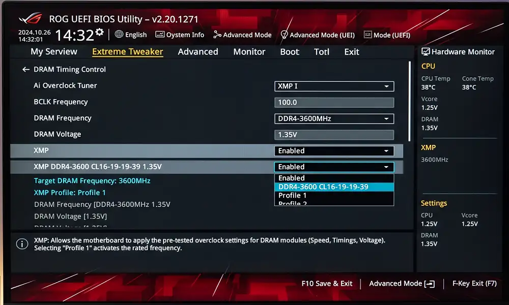 BIOS Ayarları ile Performans Optimizasyonu Rehberi 3 XMP DOCP profil etkinleştirme ekranı